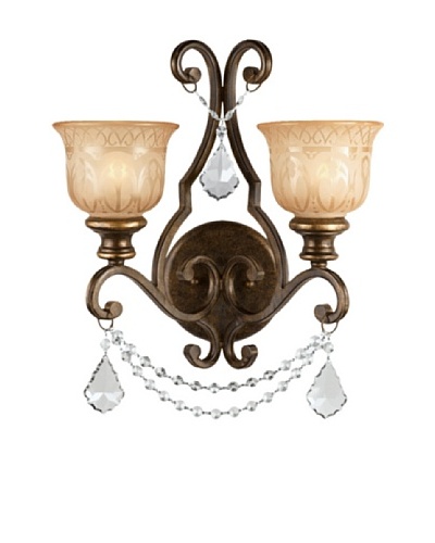 Cameron Wall Sconce with Swarovski SPECTRA Crystals, Bronze Umber