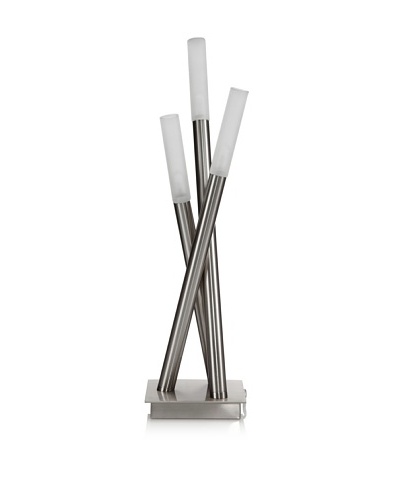 Trend Lighting 3-Light Cavelleto Table Lamp, Brushed Nickel
