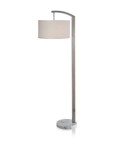 Trend Lighting Station Downbridge Floor Lamp, Brushed Nickel