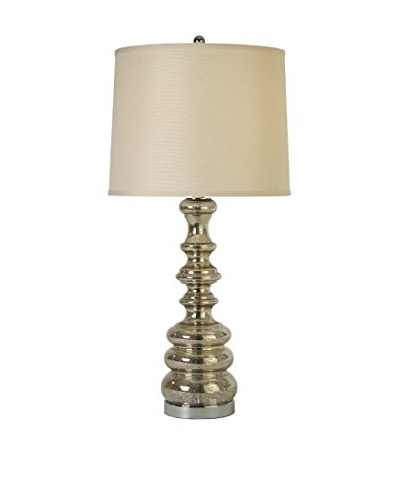 Trend Lighting Opera Table Lamp, Cream/Crackle Silver/Polished Chrome