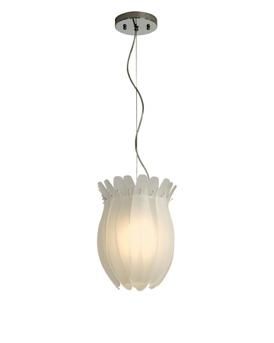 Trend Lighting Aphrodite I Small Pendant Lamp, White/Polished Chrome