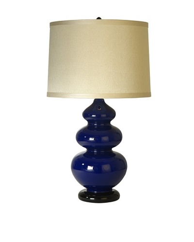 Trend Lighting Diva Table Lamp, Ivory/Indigo Blue/Ebony Lacquer