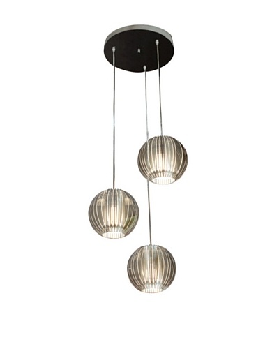 Trend Lighting 3-Light Phoenix Pendant Lamp, Silver