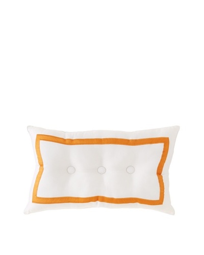 Trina Turk Geo Button Border Pillow, White/Tropical, 12 x 20