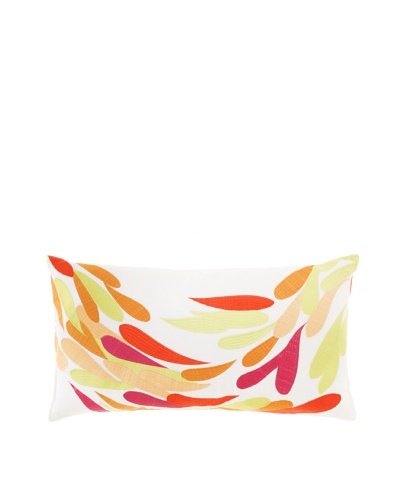 Trina Turk Geo Splash Pillow, White/Tropical, 14 x 26