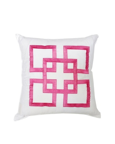 Trina Turk Tiger Leaf Pink Pillow, Pink, 18″ x 18″