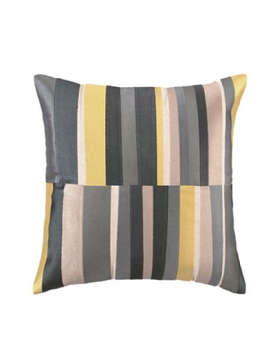 Trina Turk Watercolor Stripe Embroidered Pillow