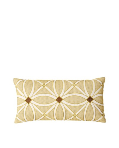 Trina Turk Vintage-Stripe Pillow #5, Off-White/Green-Gold, 10 x 20