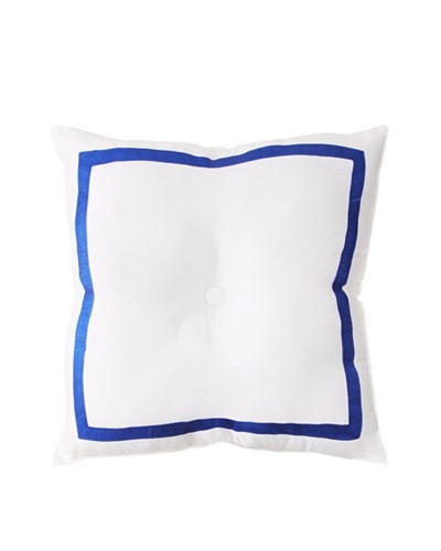 Trina Turk Caprice Pillow, White/Blue