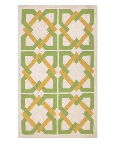 Trina Turk Geometric Tile Hook Rug [Yellow/Green]