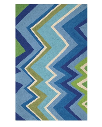 Trina Turk Zig Zag Hook Rug [Blue]