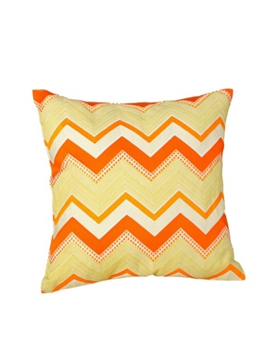 Trina Turk Zebra Stripe Decorative Square Pillow, Orange/Yellow