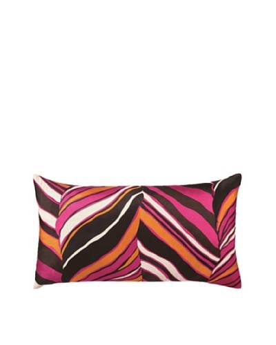 Trina Turk Tiger Leaf Embroidered Pillow