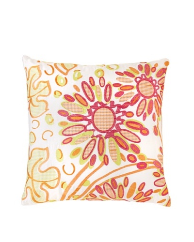 Trina Turk Geo Watercolor Pillow, White/Tropical, 20 x 20As You See