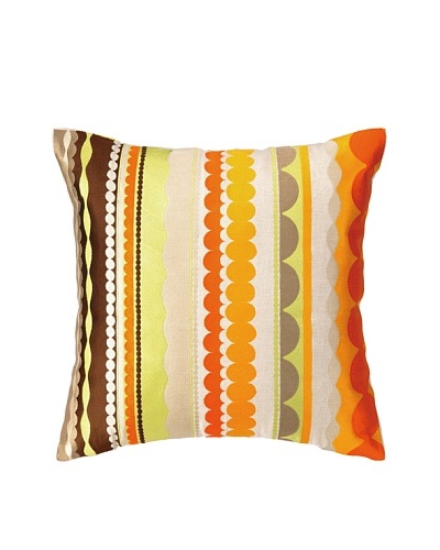 Trina Turk Vallejo Embroidered Down Pillow, Orange
