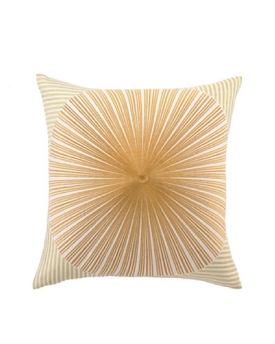 Trina Turk Mod Sunburst Embroidered Pillow [Green/Yellow]