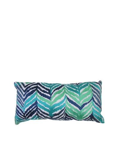 Trina Turk Tropical Leaves Embroidered Pillow, Blue