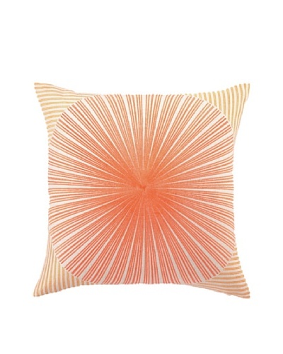 Trina Turk Mod Sunburst Embroidered Pillow, Orange/Red, 20″ x 20″