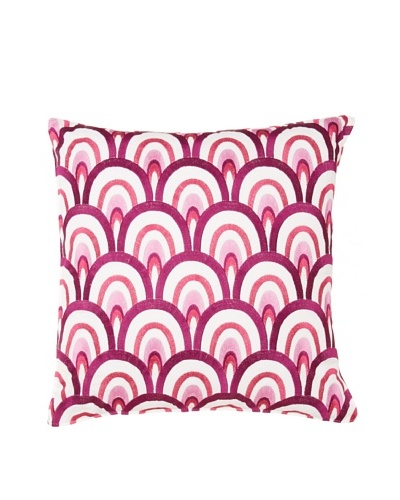 Trina Turk Chevron Dots Retro Pillow, White/Fuchsia, 18 x 18As You See