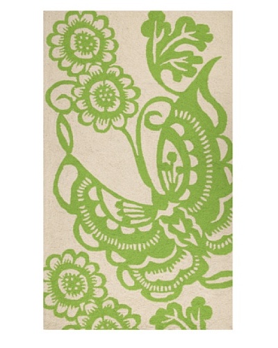 Trina Turk Butterfly Hook Rug3' x 5' [Green]