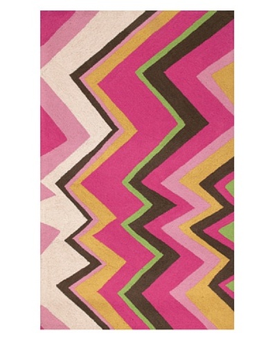 Trina Turk Zig Zag Hook Rug [Pink]