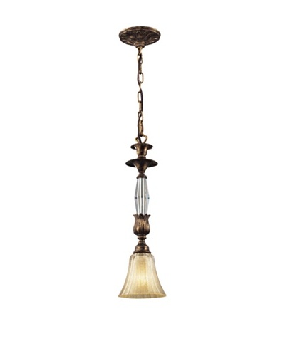 Trump Home Bedminster 1-Light Pendant in Burnt Gold Leaf