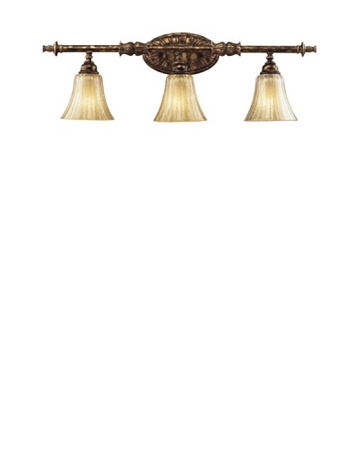 Artistic Lighting Bedminster 3-Light Bath Bar in Burnt Gold Leaf