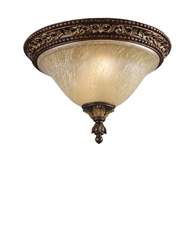 Trump Home Regency 2-Light Flush Mount in Burnt Bronze