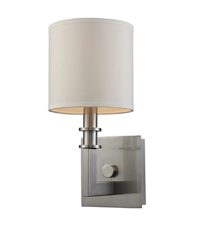 Trump Home Seven Springs 1-Light Sconce in Satin Nickel