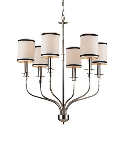 Trump Home Tribeca 6-Light Chandelier in Polished Nickel