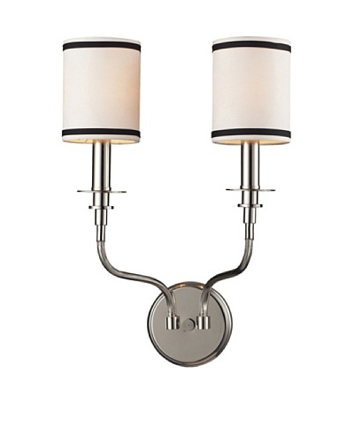 Trump Home Tribeca 2-Light Wall Bracket in Polished Nickel