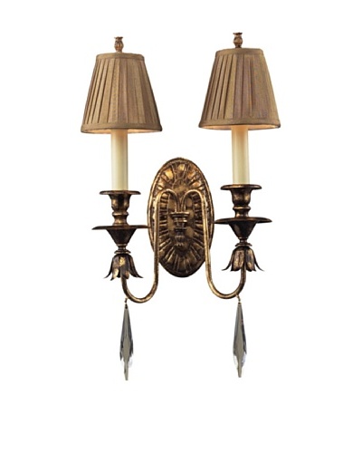 Trump Home Bedminster 2-Light Sconce in Burnt Gold Leaf