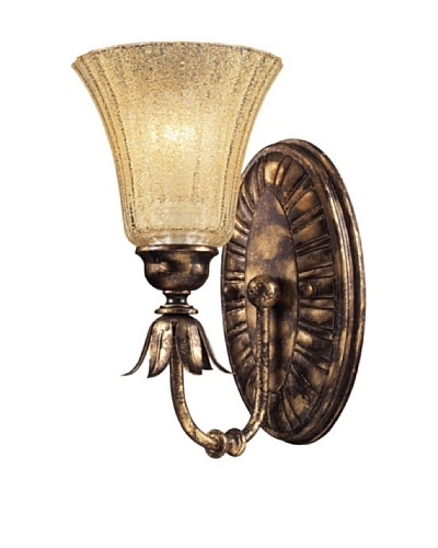 Trump Home Bedminster 1-Light Wall Sconce in Burnt Gold Leaf