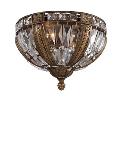 Trump Home Millwood 4-Light Flush Mount in Antique Bronze