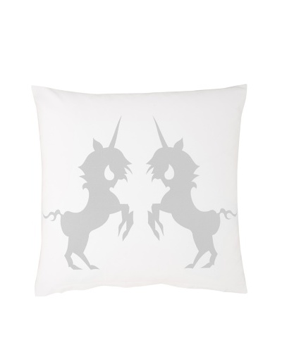Twinkle Living Unicorn Reflection Pillow Cover [Grey/White]