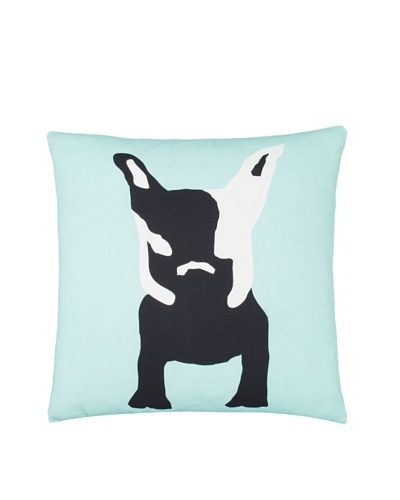 Twinkle Living Milan's Imaginary Friend Pillow Cover, Seafoam/Black, 18 x 18