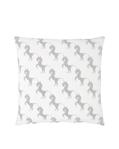 Twinkle Living Unicorns Array Pillow Cover [Grey/White]