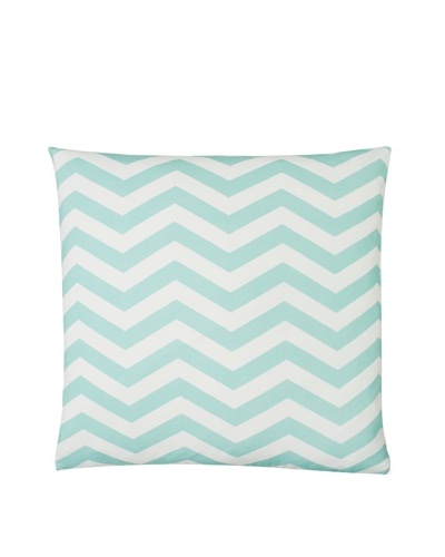 Twinkle Living Zig-Zag Pillow Cover, Seafoam/White, 18″ x 18″