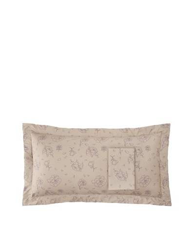 Twinkle Living Pair of Rose Pillow Shams [Walnut/Grape]