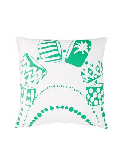 Twinkle Living Necklace Pillow Cover [White/Green]