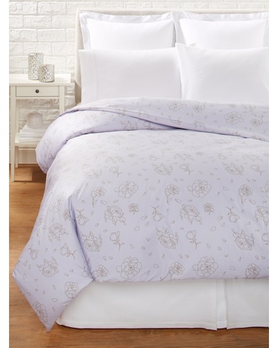 Twinkle Living Rose Duvet Cover, Lavender/French Grey, King