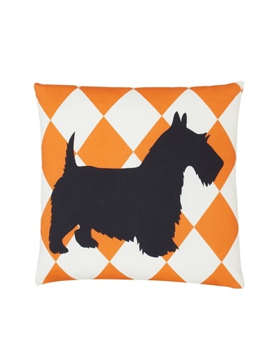 Twinkle Living Scottish Terrier Pillow Cover [Orange/Black]