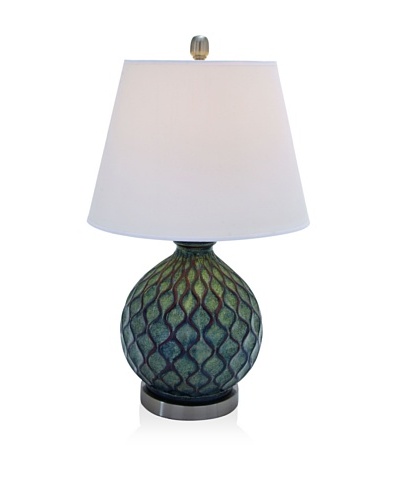 UMA Set of 2 Polystone Table Lamps, Cool Multi