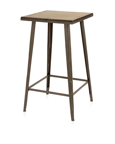 UMA Metal/Wood Bar Table, Dark Brown