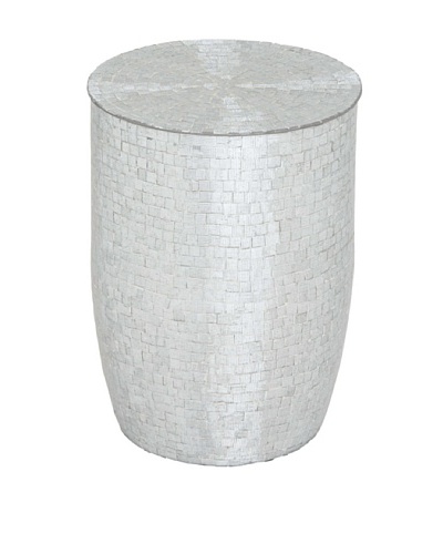 Uma Mosaic Stool, Silver