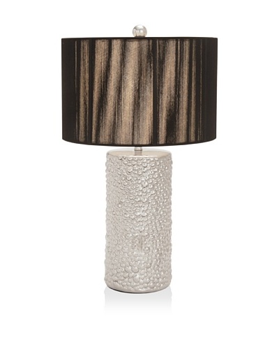 UMA Ceramic Table Lamp, Silver/Black