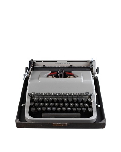 Underwood Vintage Typewriter, Grey