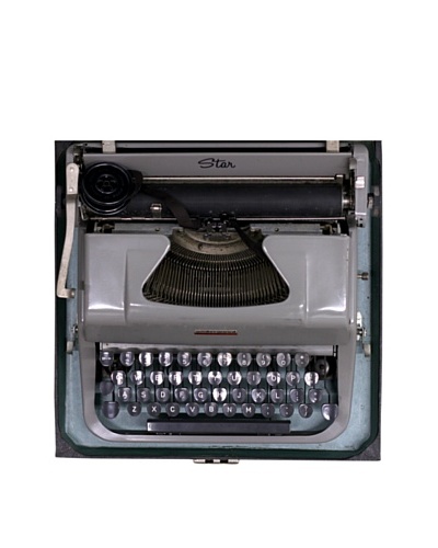 Underwood Vintage Typewriter, Grey