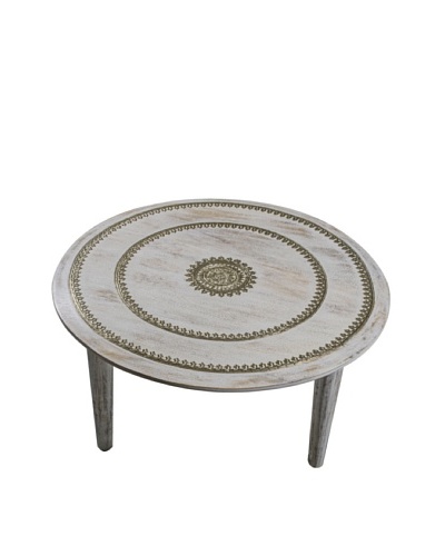 Uptown Down Goa Metal Table, Off White