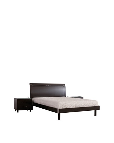 Urban Spaces Lidotwin Bed, Coffee, Queen